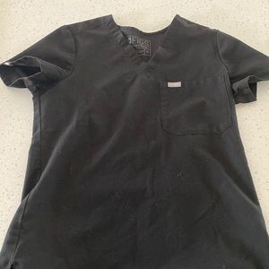 Black FIGS scrub top, size xs